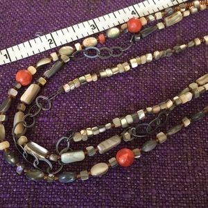 Silpada Three Strand Beaded Necklace